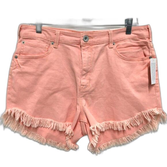 Inc High Waisted Frayed Denim Shorts - Size 12 - NWT - Picture 1 of 4
